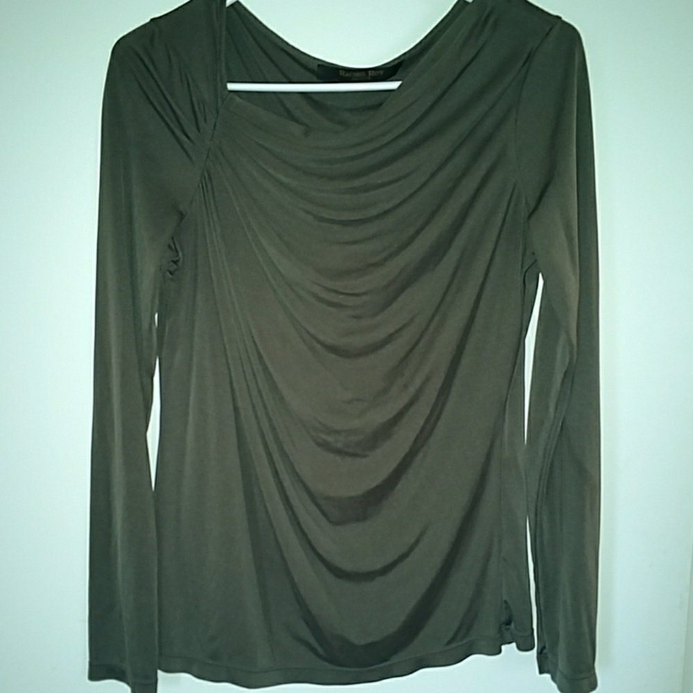 Army green long sleeve top